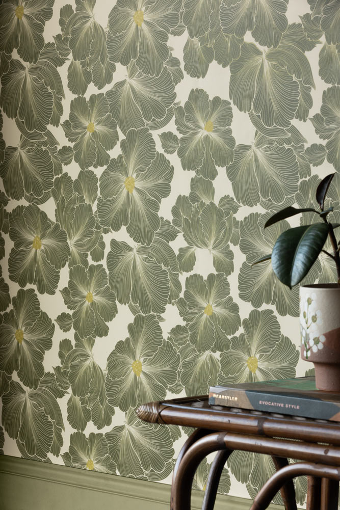 Rockett St George Bohemian Bloom Moss Green Wallpaper - Image 13