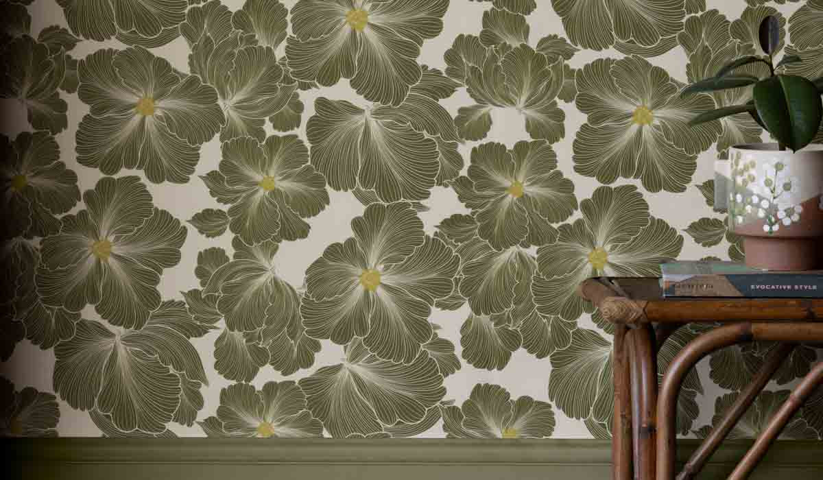 Rockett St George Bohemian Bloom Moss Green Wallpaper - Image 15