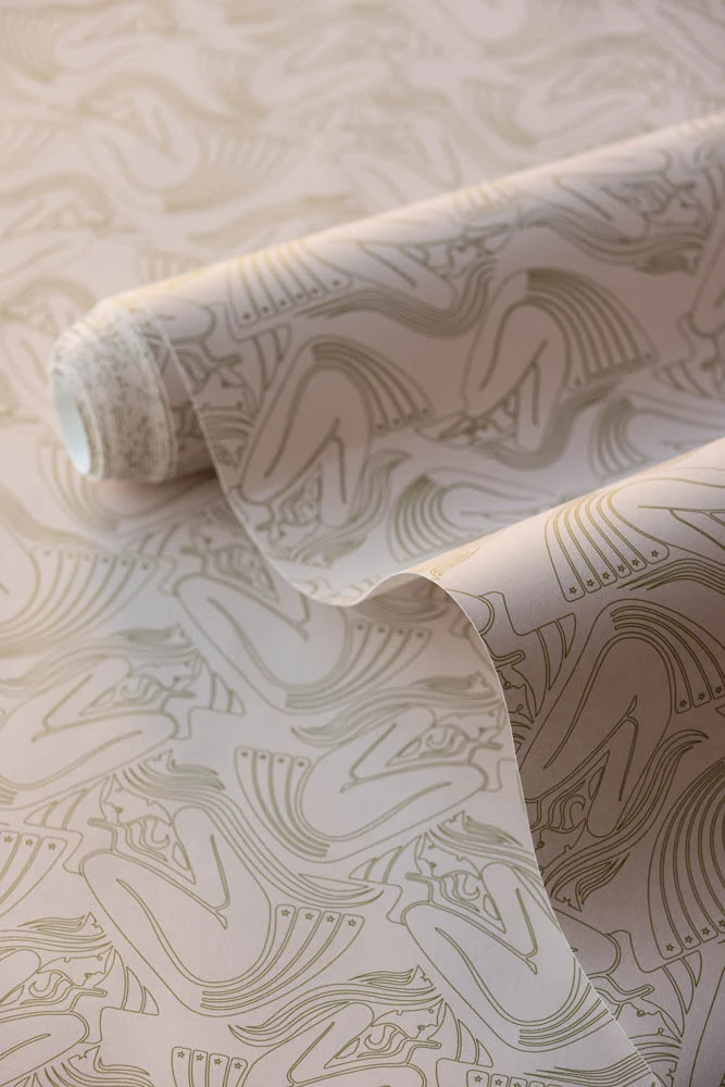 Rockett St George Deco Nymph Blush Pink Wallpaper - Image 17