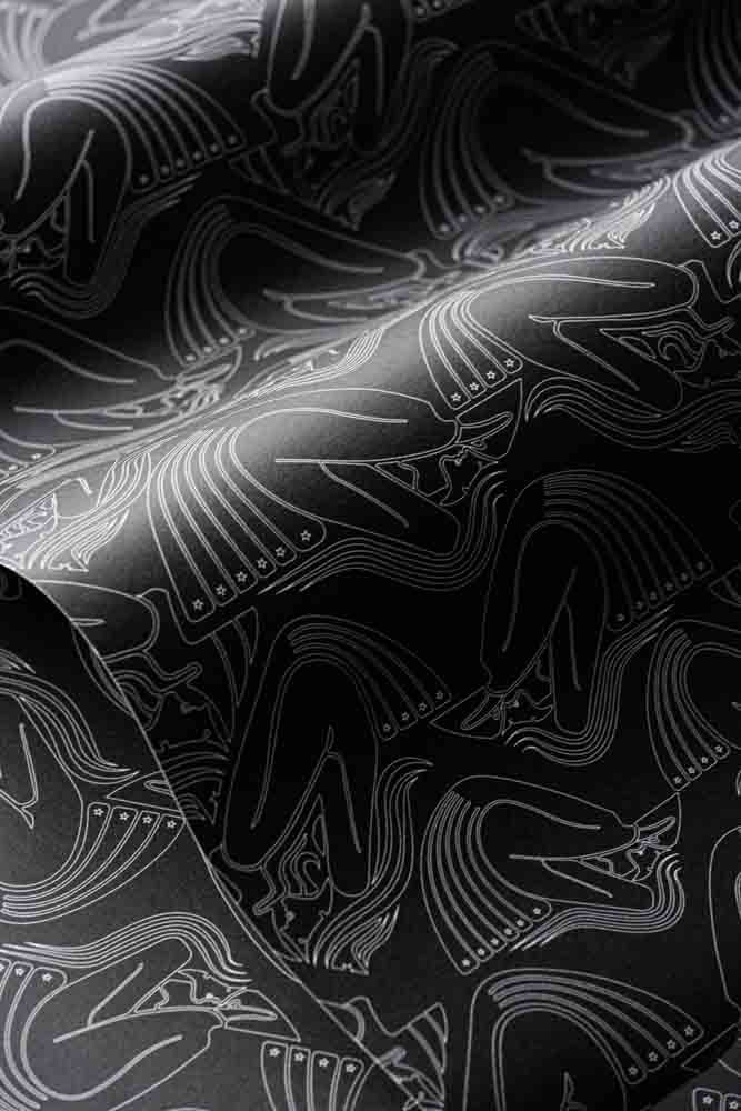 Rockett St George Deco Nymph Midnight Wallpaper - Image 4