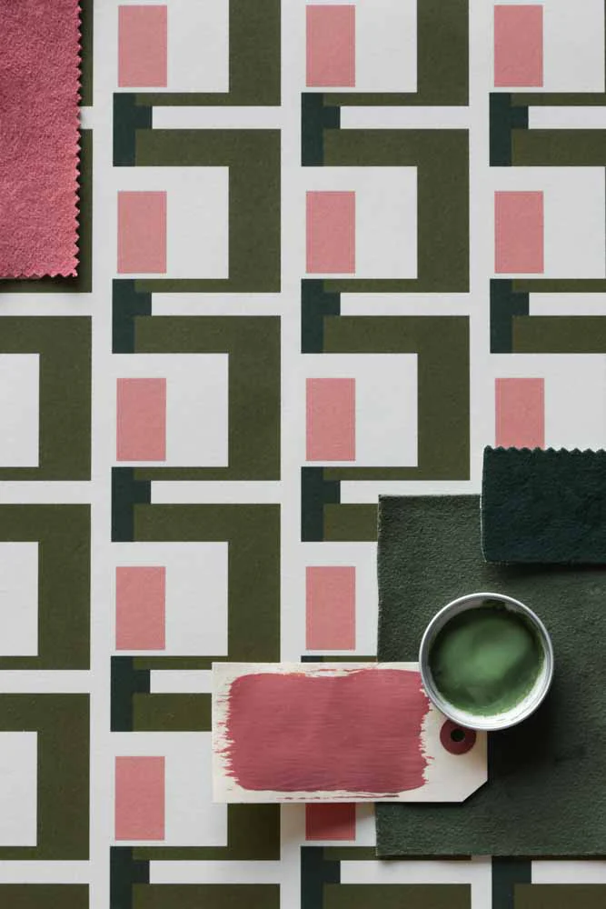 Rockett St George Electric Geometric Avocado Wallpaper - Image 19