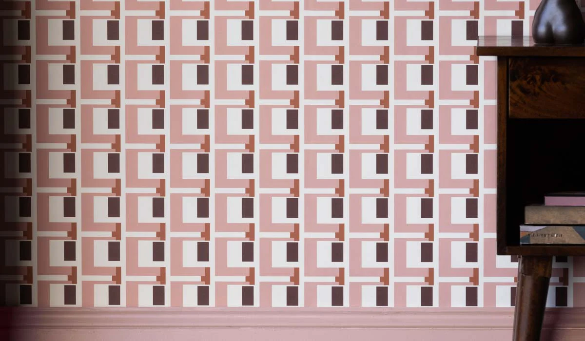 Rockett St George Electric Geometric Peach Wallpaper - Image 5