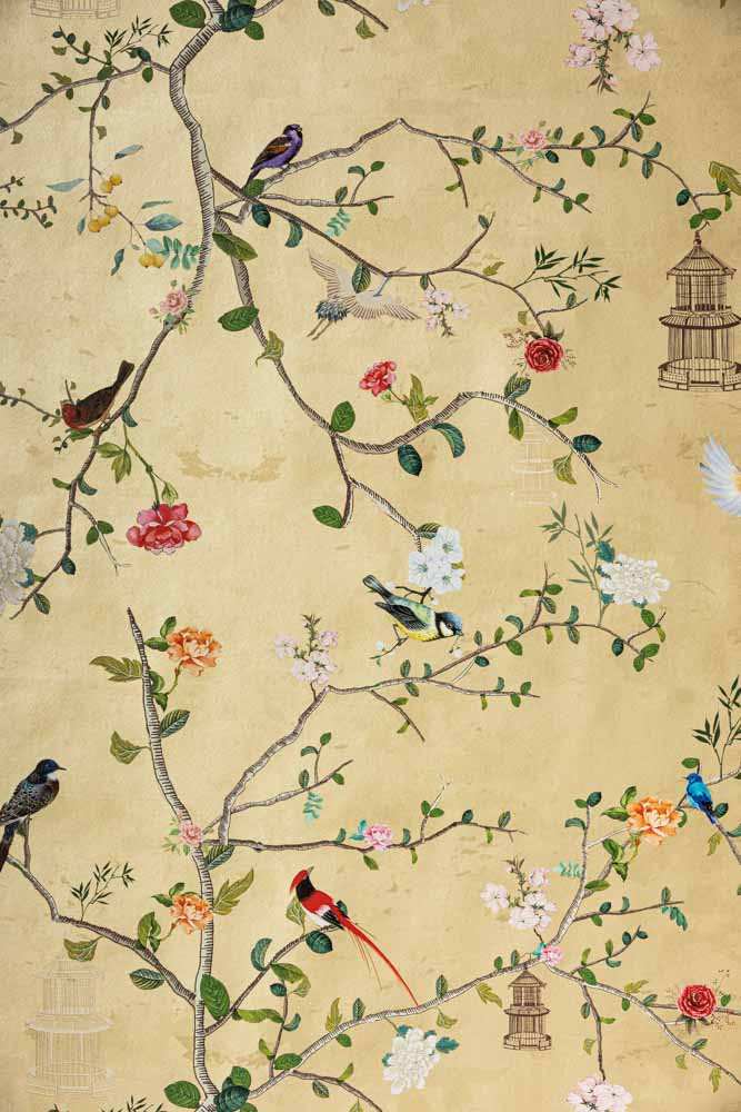 Rockett St George Modern Chinoiserie Antique Gold Wallpaper - Image 13