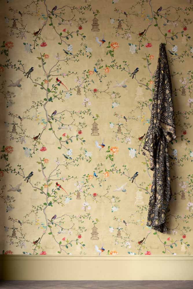 Rockett St George Modern Chinoiserie Antique Gold Wallpaper - Image 14