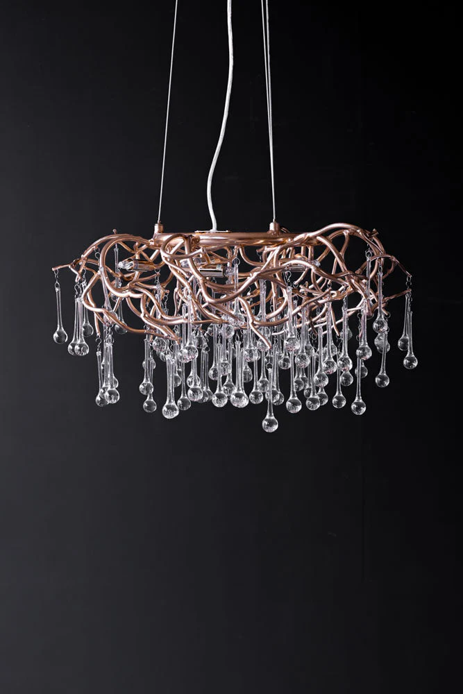 Rose Gold Droplet Chandelier - Image 2
