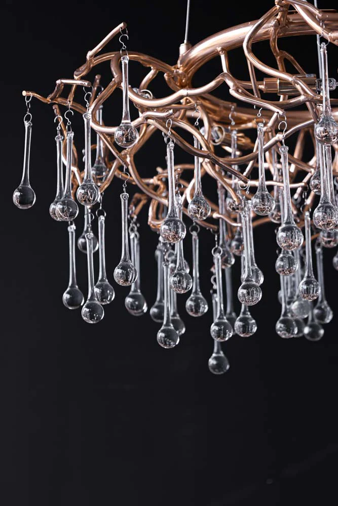 Rose Gold Droplet Chandelier - Image 4