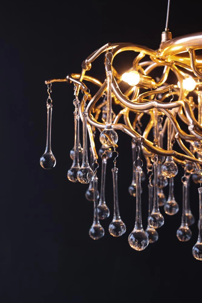 Rose Gold Droplet Chandelier - Image 5