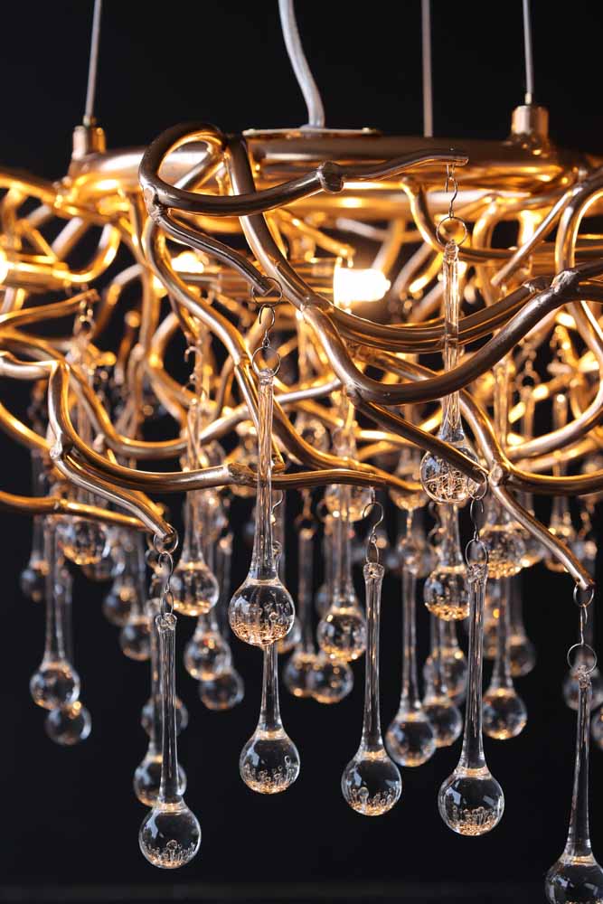 Rose Gold Droplet Chandelier - Image 6