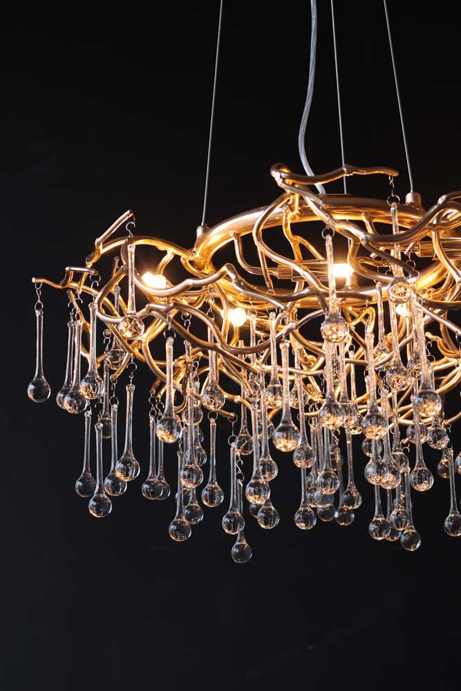 Rose Gold Droplet Chandelier - Image 7