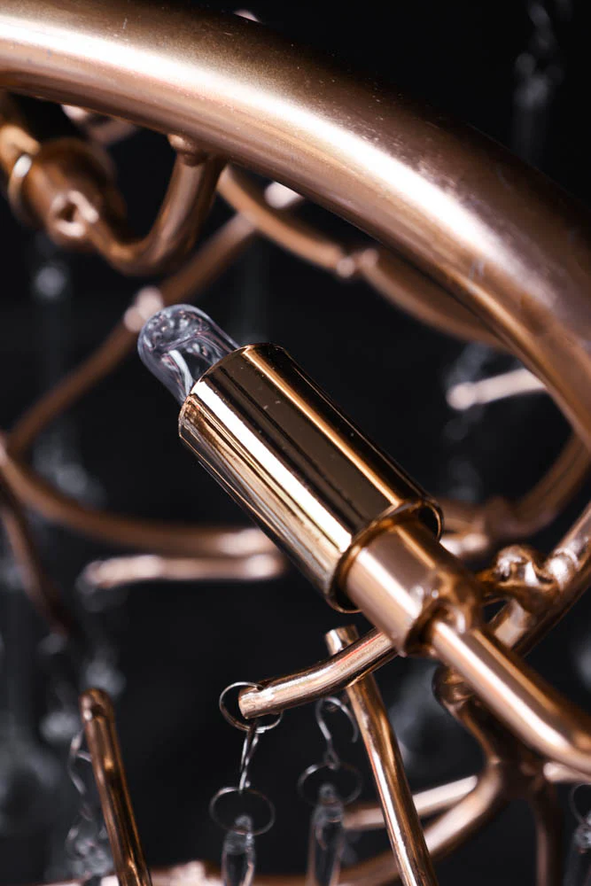 Rose Gold Droplet Chandelier - Image 8