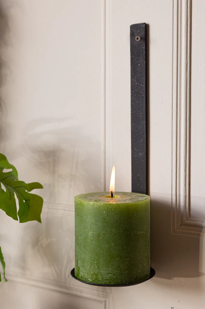 Rustic-Style Pillar Candle Wall Sconce