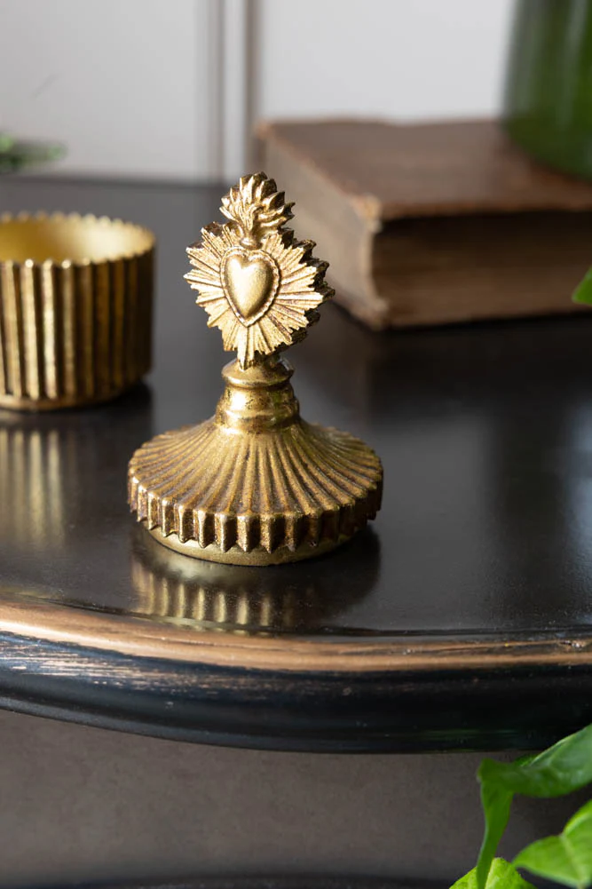 Sacred Heart Gold Trinket Pot - Image 2