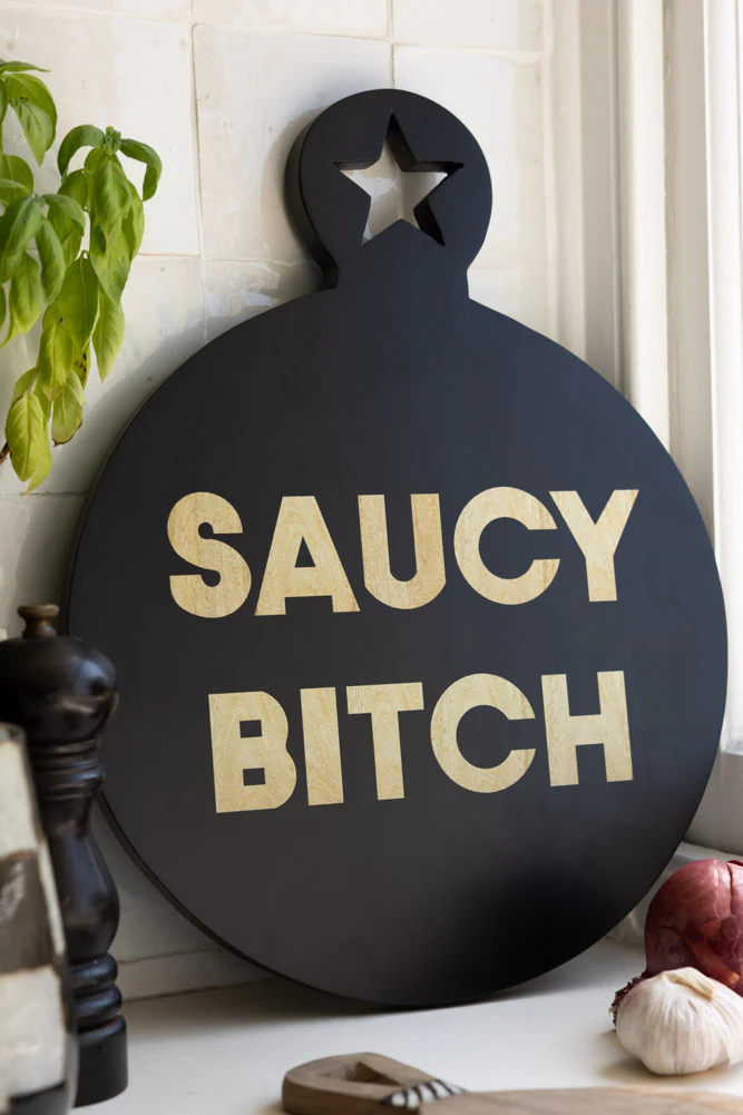 Saucy Bitch Mango Wooden Serving Board