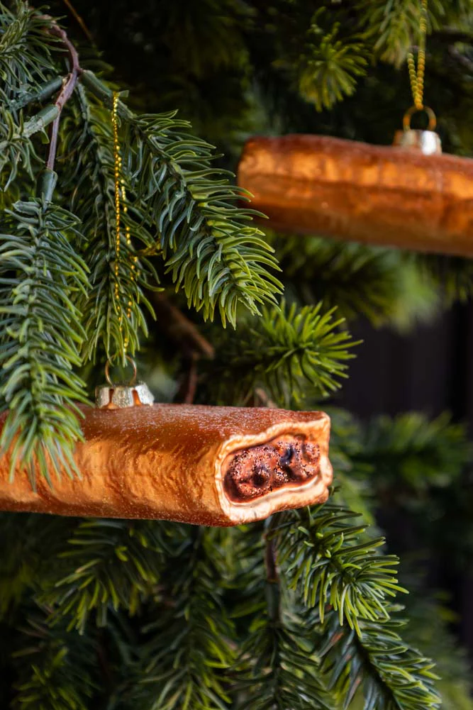 Sausage Roll Glass Christmas Tree Decoration - Image 5