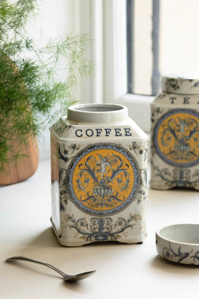 Set of 2 Ceramic Tea & Coffee Storage Jars - Image 2