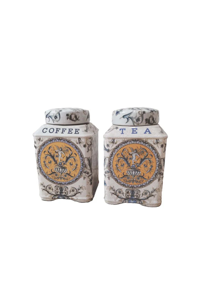 Set of 2 Ceramic Tea & Coffee Storage Jars - Image 9