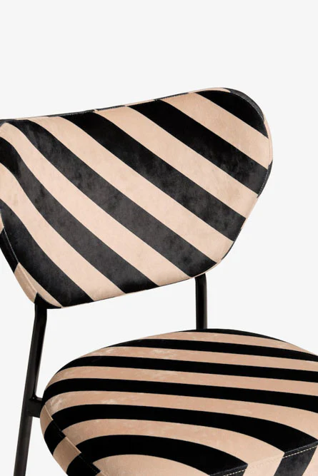 Set Of 2 Dining Chairs In Stripe Velvet - Image 10