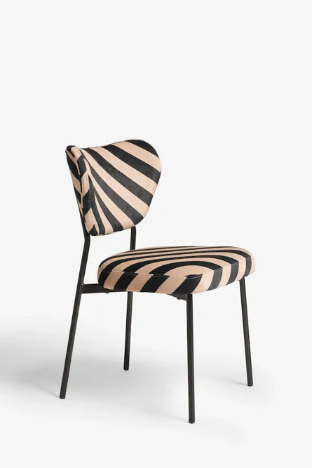 Set Of 2 Dining Chairs In Stripe Velvet - Image 7