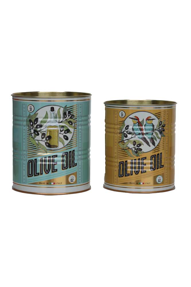 Set Of 2 Olive Oil Storage Tins - Image 7