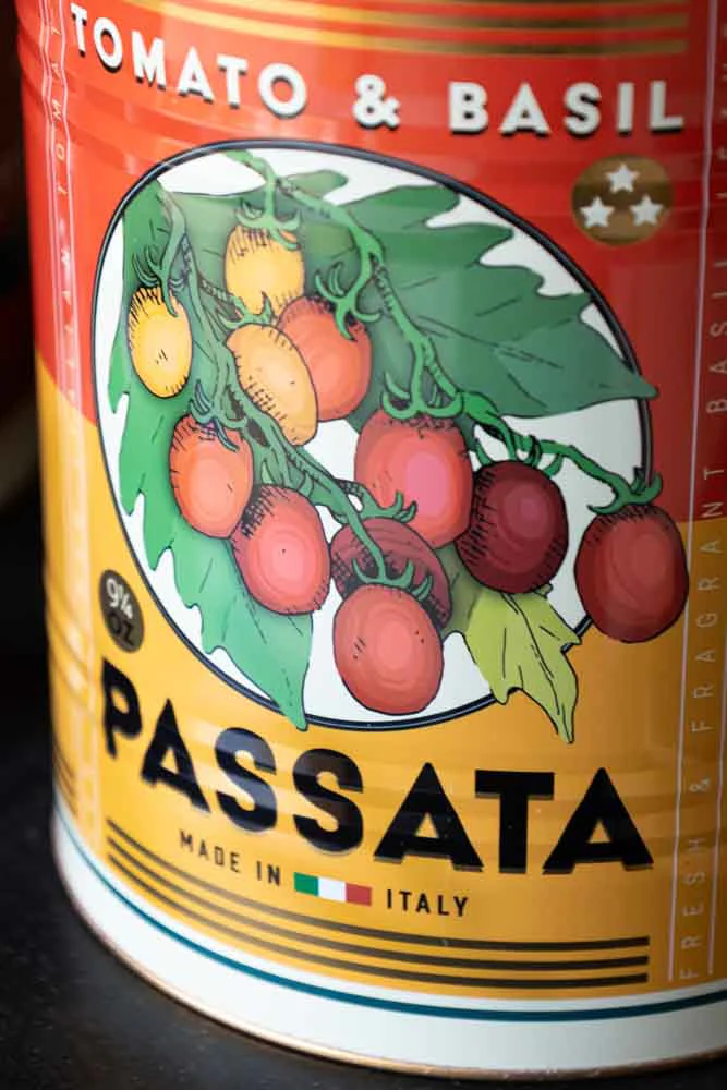 Set Of 2 Passata Storage Tins - Large & Medium - Image 3