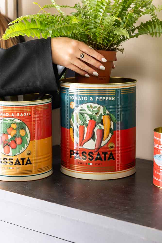 Set Of 2 Passata Storage Tins - Large & Medium - Image 7