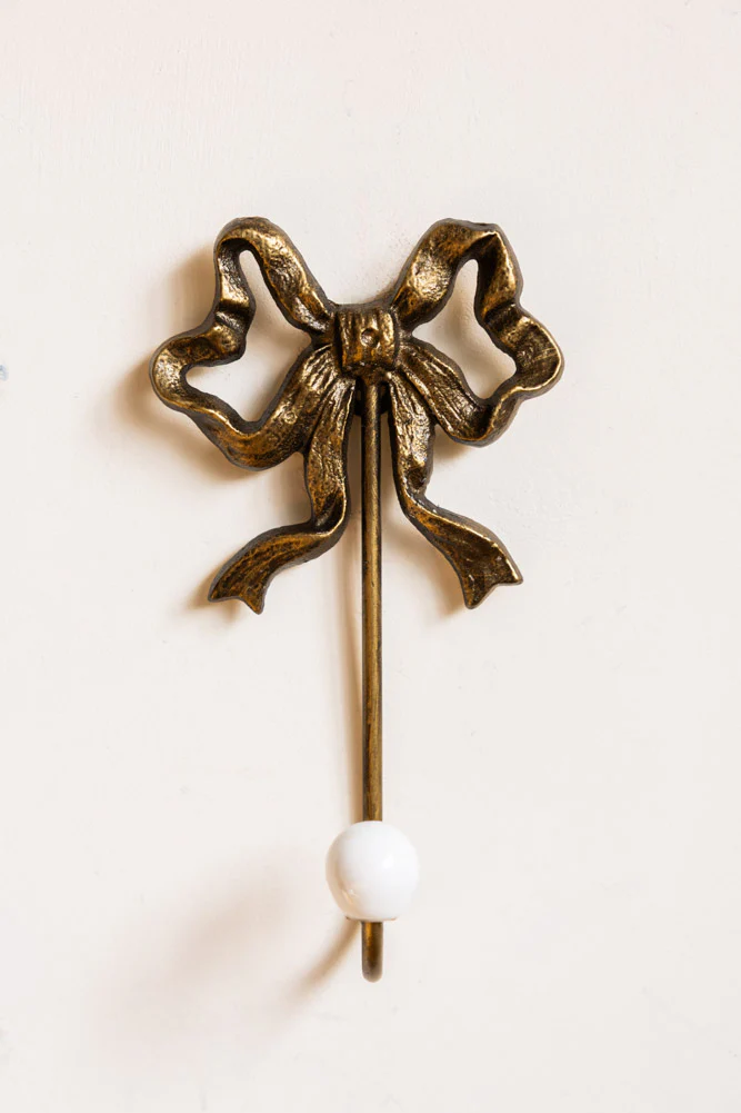 Set of 2 Pretty Gold Bow Wall Hooks - Image 3