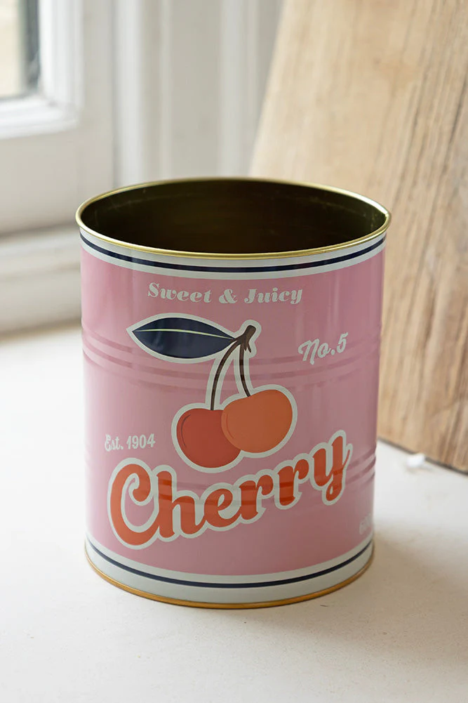 Set Of 2 Retro Cherry Kitchen Storage Tins - Image 5