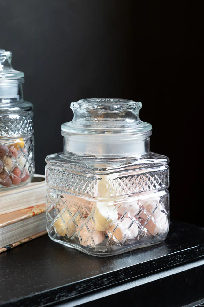 Set Of 2 Vintage-Style Glass Storage Jars - Image 3
