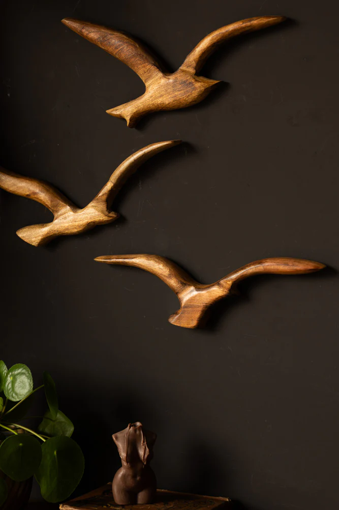 Set of 3 Birds Wall Ornament - Image 3