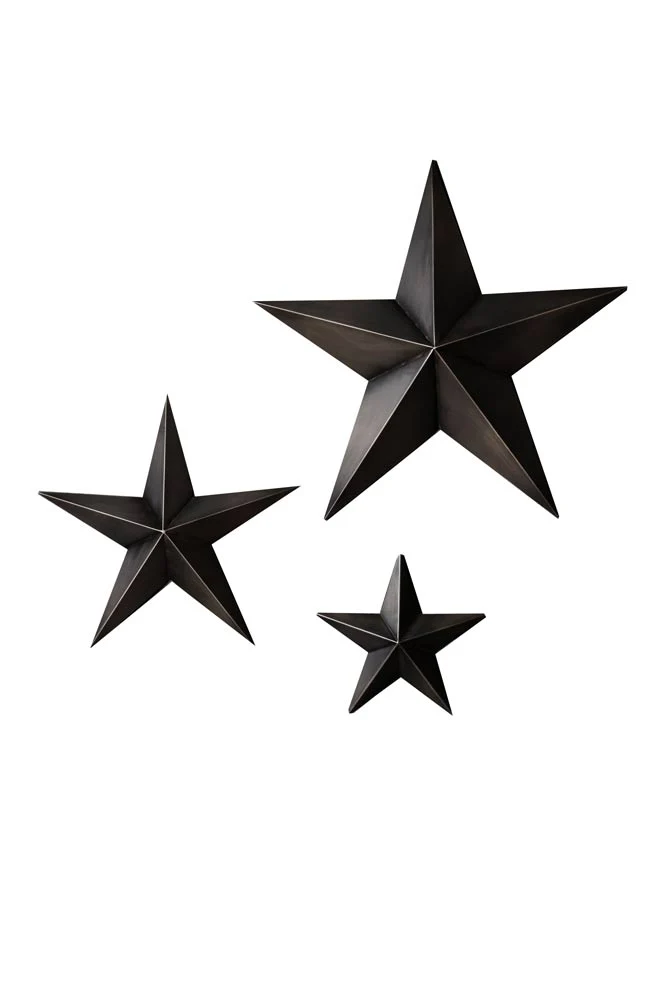 Set Of 3 Black Metal Stars - SECONDS - Image 11
