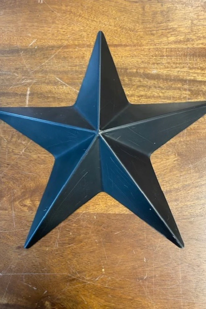 Set Of 3 Black Metal Stars - SECONDS - Image 3