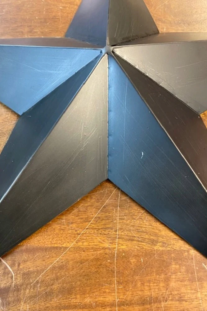 Set Of 3 Black Metal Stars - SECONDS - Image 4