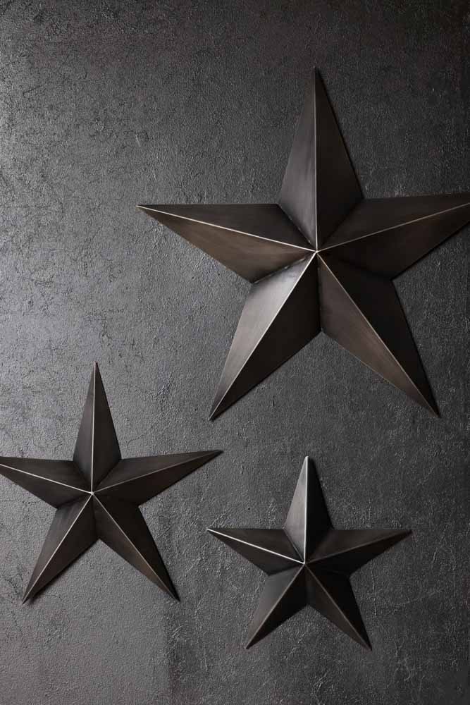 Set Of 3 Black Metal Stars - SECONDS - Image 8
