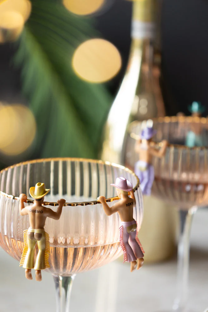 Set Of 4 Disco Cowboys Drink Markers - Image 9