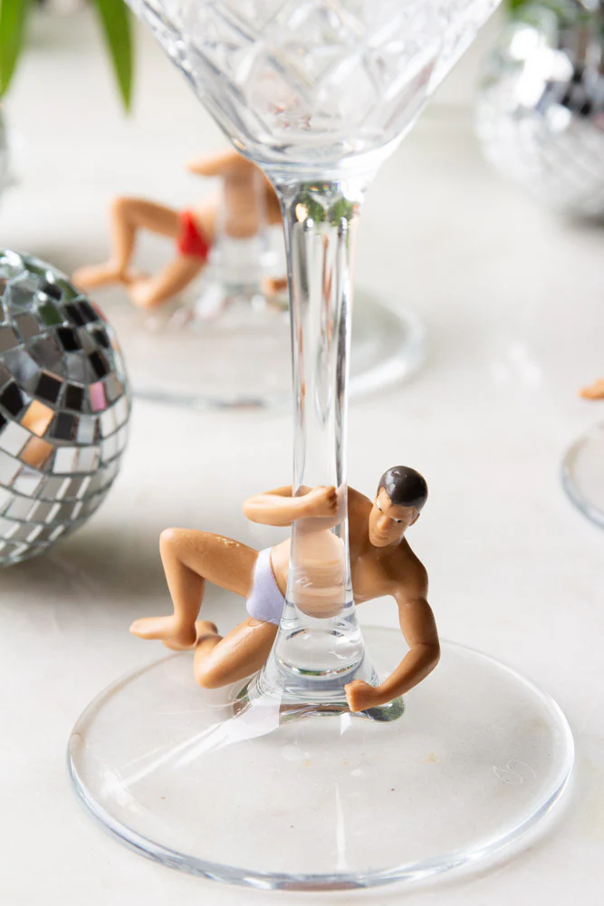 Set Of 4 Hunk Wine Glass Charms - Image 5