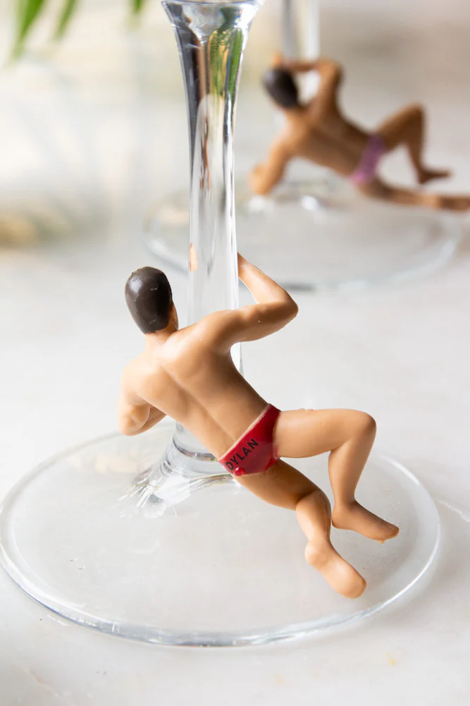 Set Of 4 Hunk Wine Glass Charms - Image 8