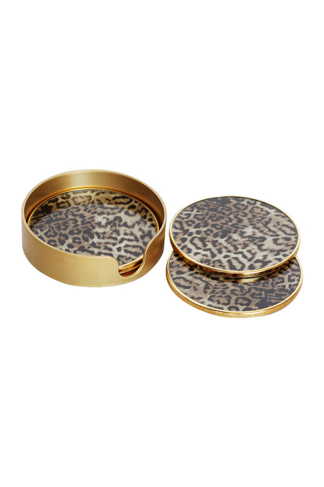 Set Of 4 Leopard Print Coasters - Image 6