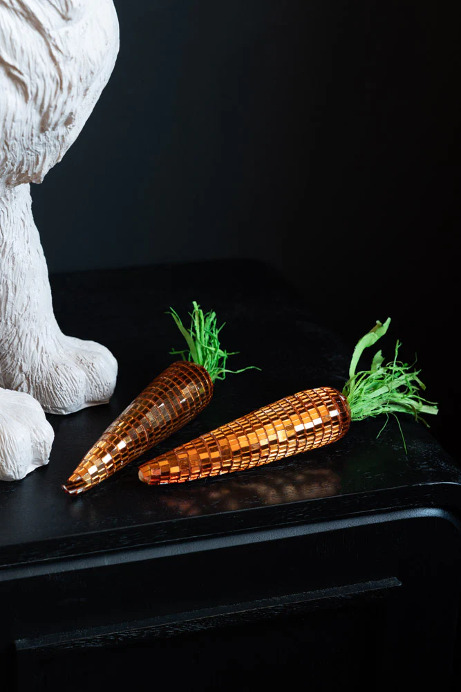 Set Of 6 Disco Carrot Easter Decorations - Image 5