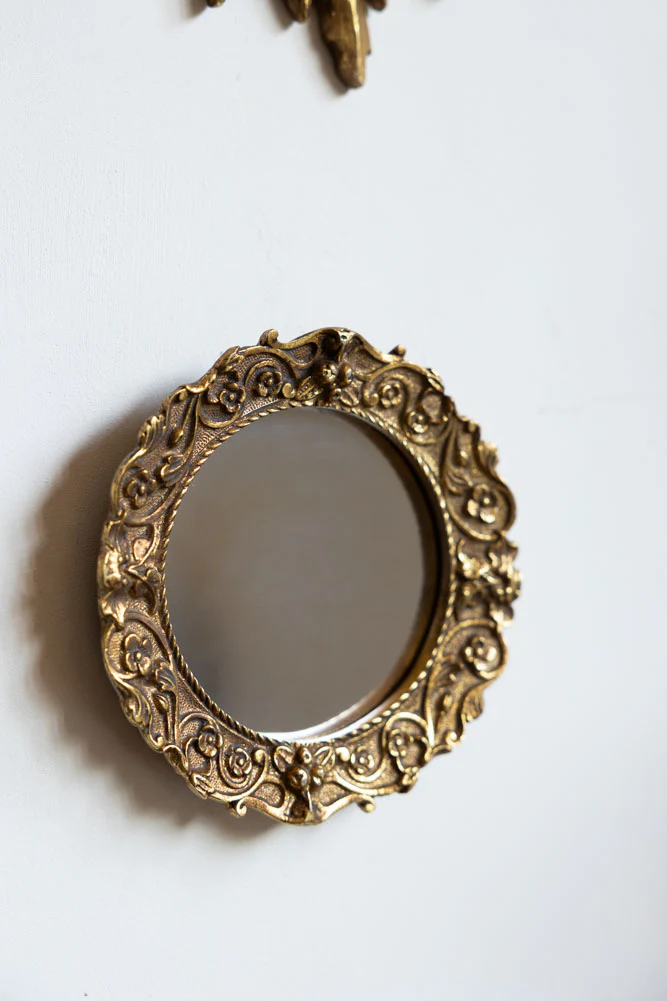 Set Of 9 Assorted Ornate Gold Framed Mirrors - Image 3