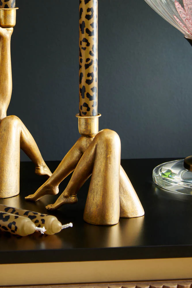 Sexy Legs Candle Holder In Gold