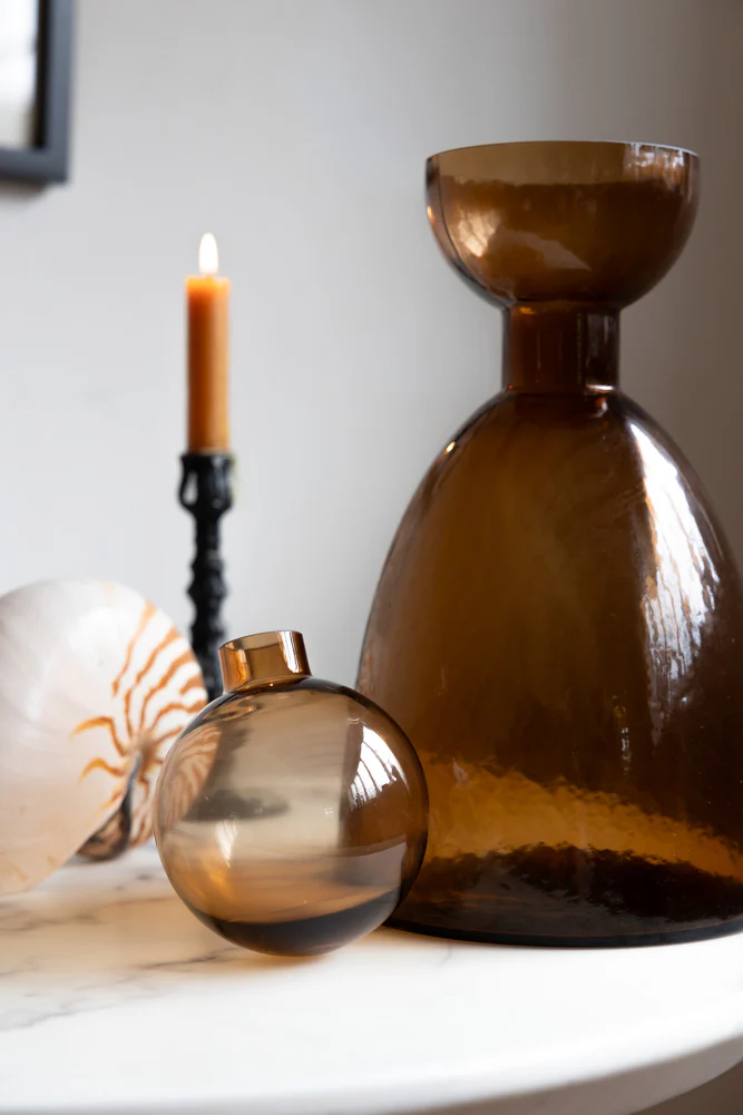 Amber Smoked Glass Decanter - Image 3