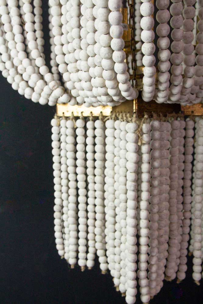 Star Shaped Beaded Statement Chandelier Light - Image 2