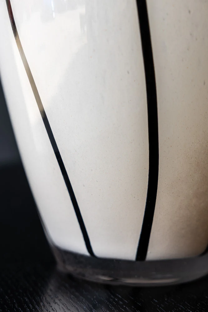 Statement Monochrome Swirl Vase - Image 4