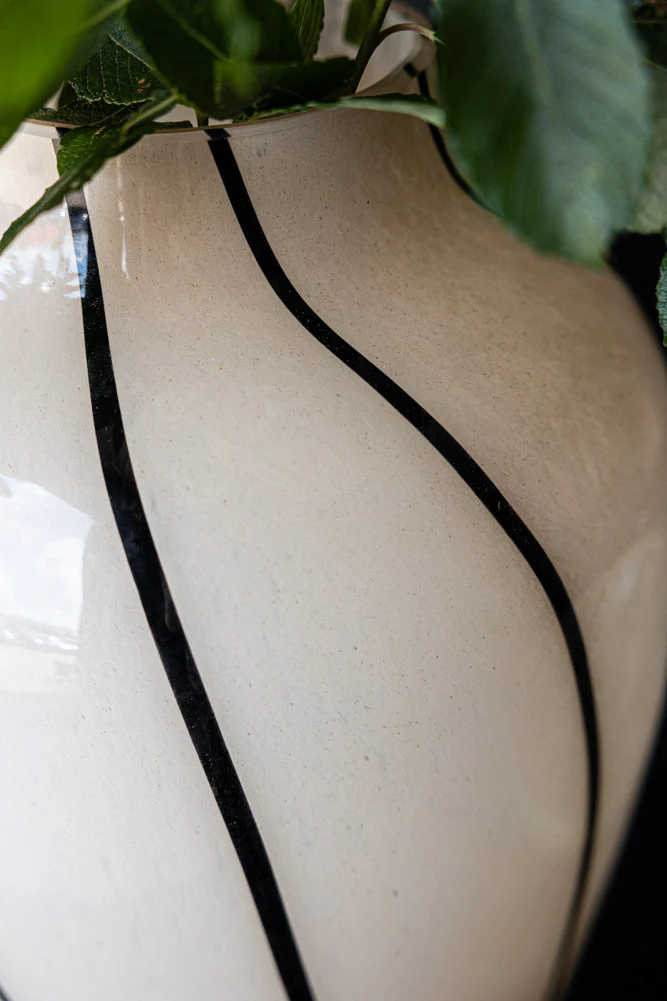Statement Monochrome Swirl Vase - Image 5