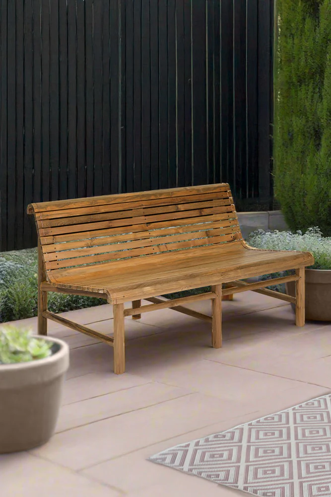 Station Bench Style Wooden Garden Bench