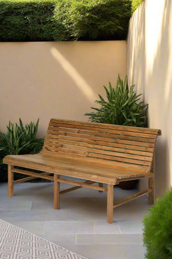 Station Bench Style Wooden Garden Bench - Image 3