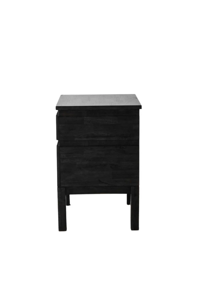Stylish Mango Wood 2-Drawer Bedside Table - Image 7