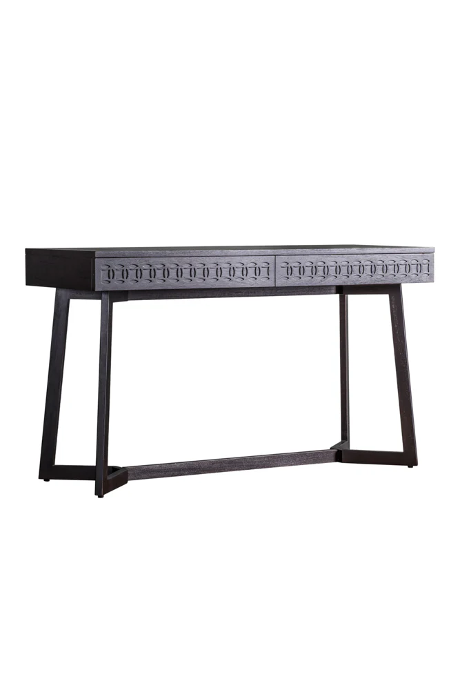 Stylish Mango Wood 2-Drawer Desk - Image 4