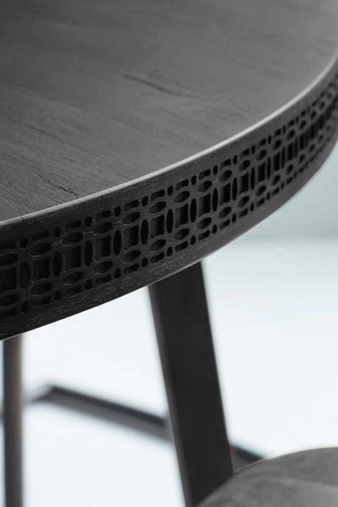 Stylish Mango Wood Round Dining Table - Image 2