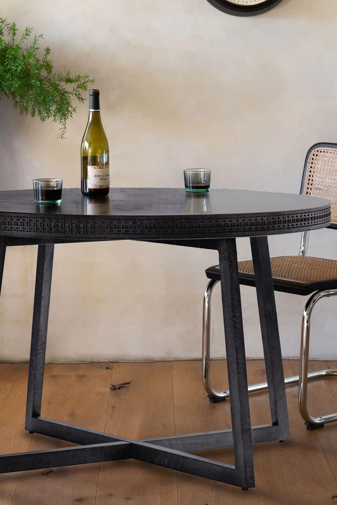 Stylish Mango Wood Round Dining Table - Image 3